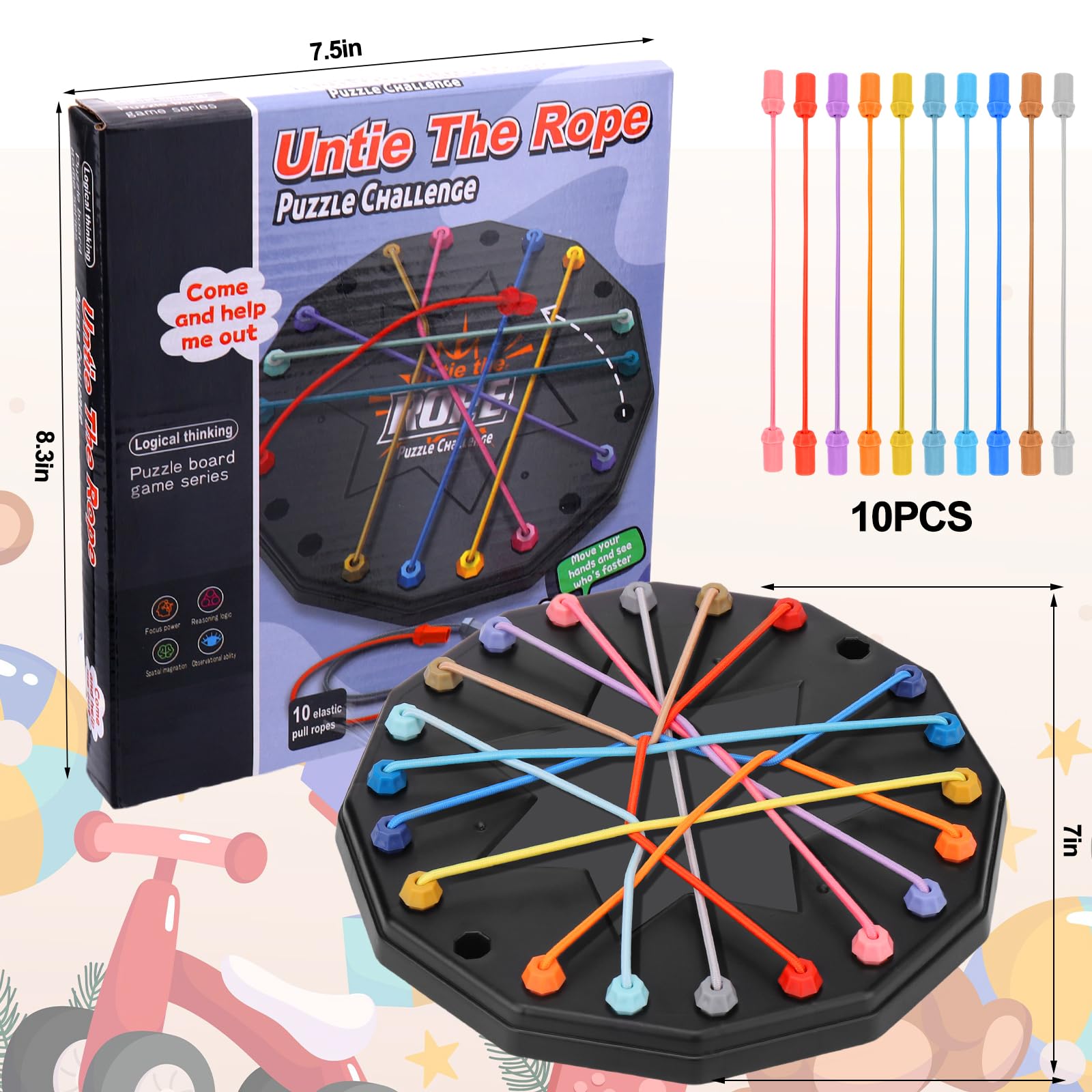 어린이용 로프 풀기 보드 게임 두뇌 티저 논리적 추리  - Party Games At Home 리뷰 및 가격